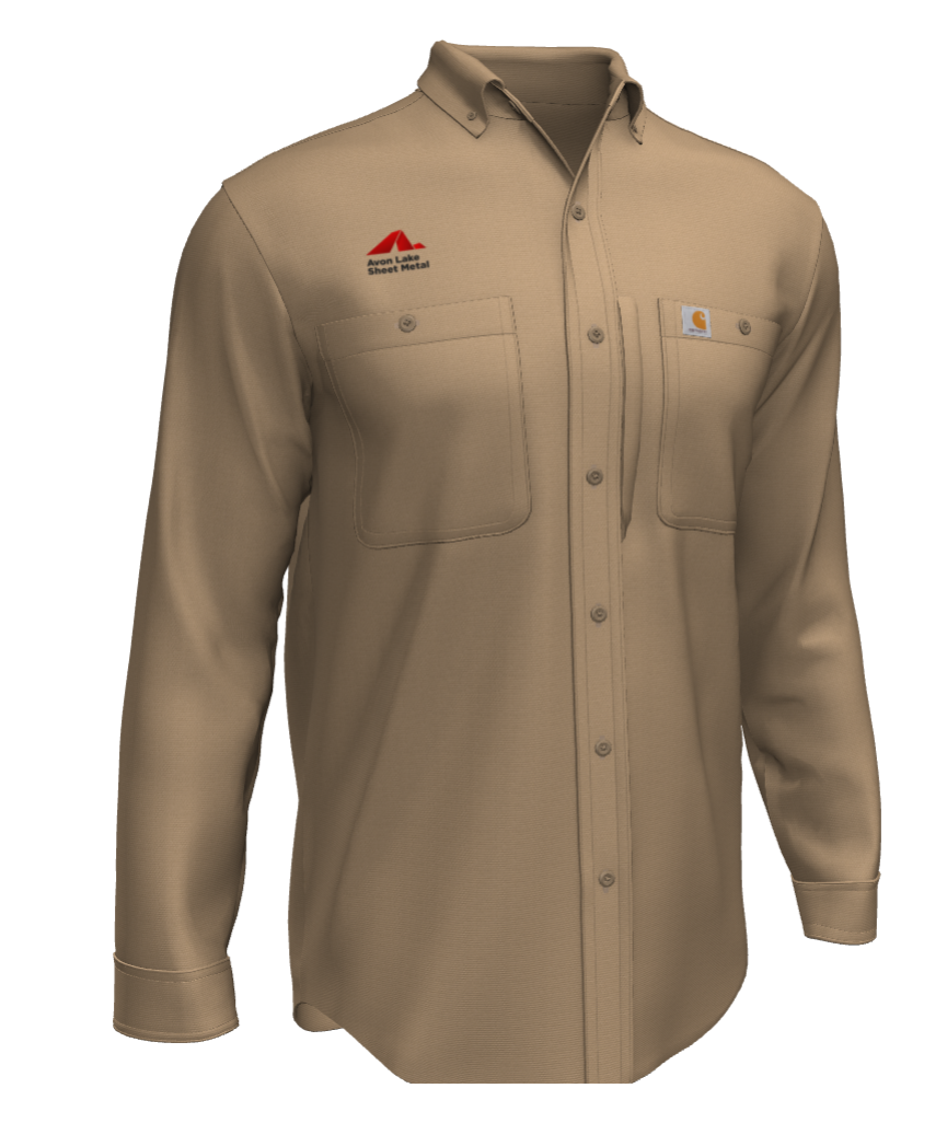 Dark Khaki Carhartt Men's Rugged Professional Series Short-Sleeve Shirt